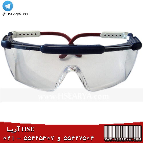 عینک ایمنی شیشه روشن بغل دار مدل AO Safety - Nassau Rave