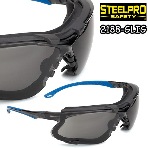 عینک ایمنی شیشه تیره (دودی) Steelpro Safety - LITIO